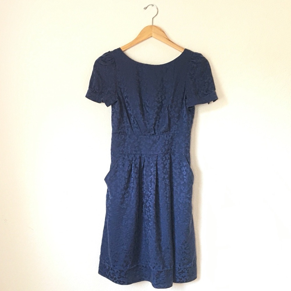 Marc by Marc Jacobs Navy Blue Silk Dress w Pockets​